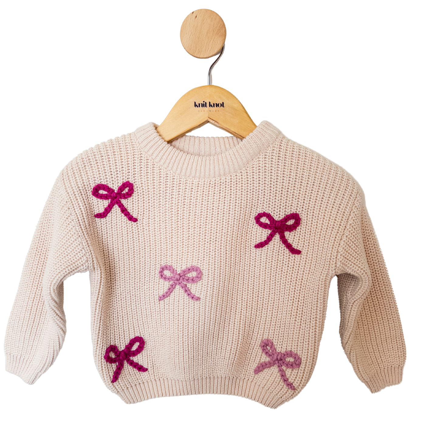 READY TO SHIP - Medium Multi Bow Sweater - Size 0-6
