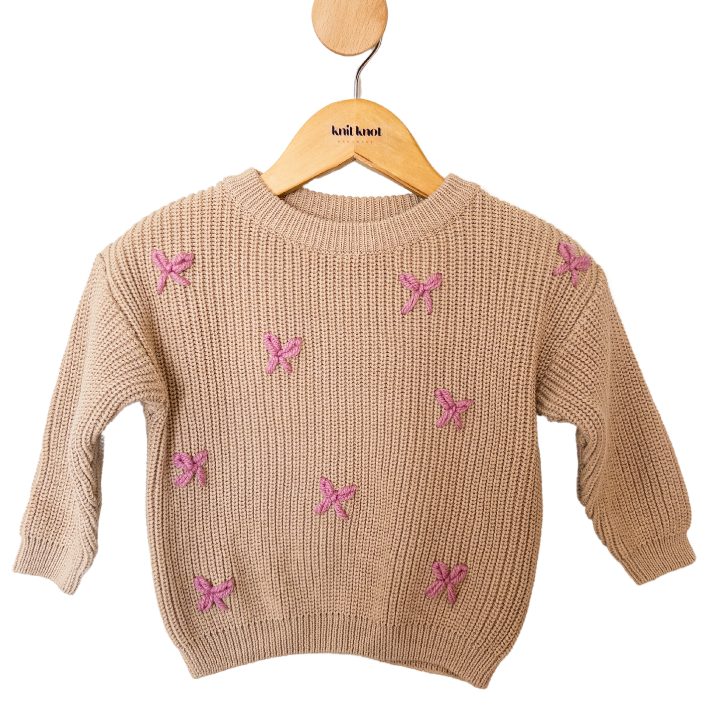 READY TO SHIP - Small Bow Sweater - Size 6-9