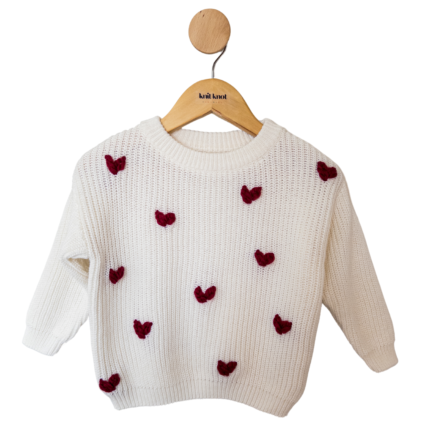 READY TO SHIP - Small Heart Sweater - Size 6-9